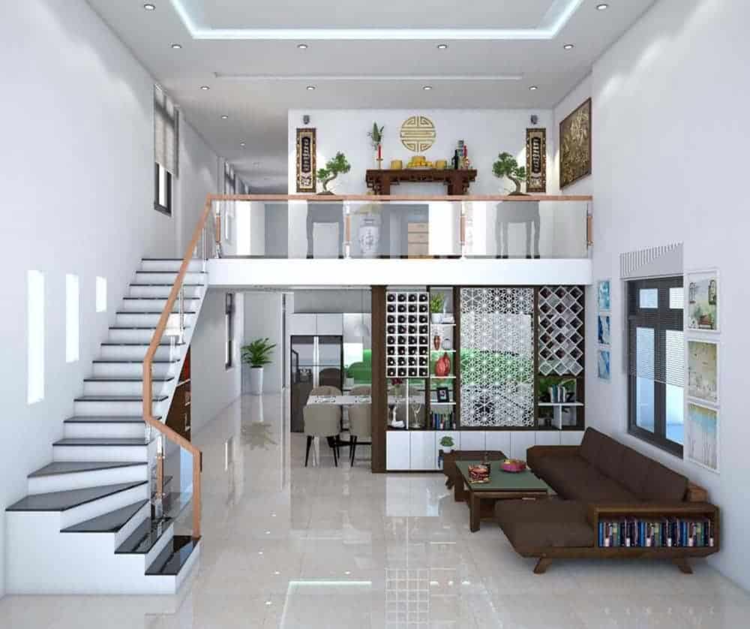 Nhà cấp 4 5x15m có gác lửng phong cách cổ điển